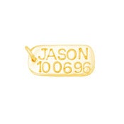 Image of 9ct Gold Dog Tag (Mini) - Custom Name & Date