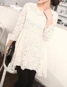 Image of Beige Lace Dress
