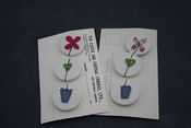 Image of Three Pin Flower Badge