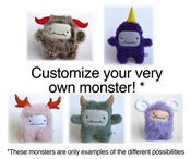 Image of Custom Cute Monster: Furry Monster In Your Choice Of Colors