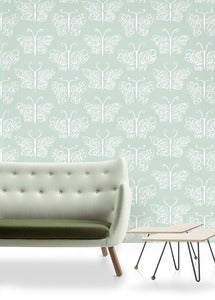Image of Camberwell Beauty Wallpaper - Pale Verdigris