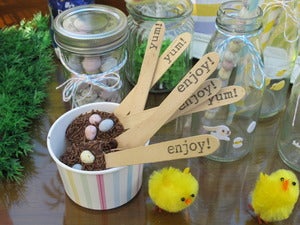 Image of Stamped Wooden Cutlery