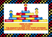 Image of Lego Party Invitation