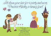 Image of Rapunzel (Tangled) Invitation