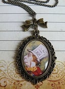 Image of The Mad Hatter - Alice in Wonderland pendant necklace - fun and quirky - pretty vintage style - 