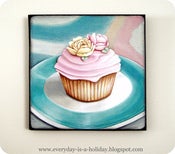 Image of Instagram inspired wood mounted print Cupcake #1