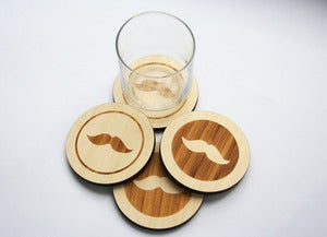 Image of moustache coasters