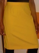 Image of Yellow Escada Kick Pleat Skirt