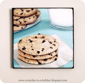 Image of Instagram inspired wood mounted print Chocolate Chip Cookies