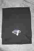 Image of Embroidered Black Fleece Scarf