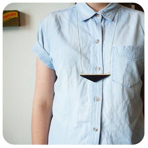 Image of Super Chevron Geometric Necklace