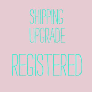 Image of shipping upgrade//registered shipping