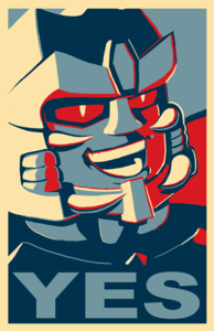 Image of Megatron "YES" poster