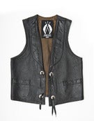 Image of ILLUM Leather Vest // Hand painted back piece