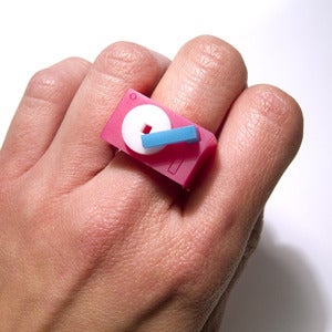 Image of turntable bloc ring [magenta]