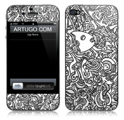 Image of CASS (black lines).  Doodle Art Print For iPhone. (4 and 4s Models)