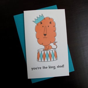 Image of 1705 - king of the pride letterpress father's day card