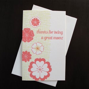 Image of 1701 - blossom letterpress card for mom