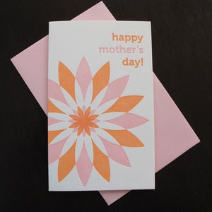 Image of 1703 - dahlia letterpress mother's day card