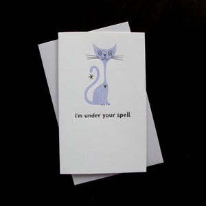 Image of 1411 - hypno cat letterpress card
