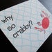 Image of 1301 - crabby letterpress everyday card