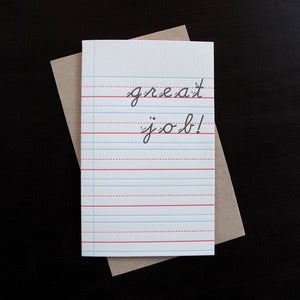 Image of 1601 - great job letterpress graduation card 