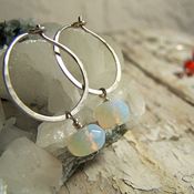 Image of Mini Hoops- Silver, Snow