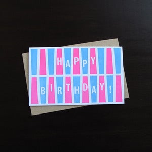 Image of 1205 - knock out letterpress birthday card 