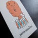 Image of 1411 - lovable lion letterpress card 