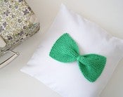 Image of *NOUVEAU* Housse de Coussin Bow tricot Vert Vintage! (Dispo en coussin)