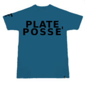 Image of Plate Posse' Tee: Black/ French Indigo
