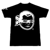 Image of Roger Logo Tee: White/ Black