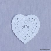 Image of Napperons dentelle en papier "Petit Coeur" par 5