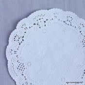 Image of Napperons dentelle en papier rond, par 5