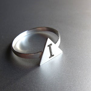 Image of Custom Initial - Handmade Silver Ring