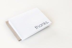 Image of Thanks Folded Cards (Set of 5)