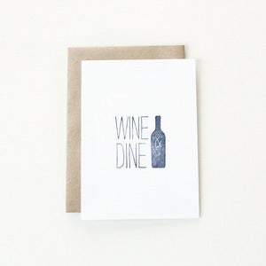 Image of Wine & Dine Note Card