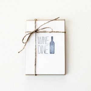 Image of Wine & Dine Note Card