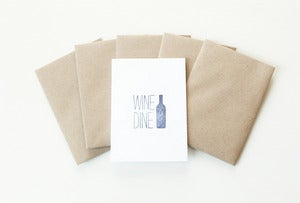 Image of Wine & Dine Note Cards (Set of 5)