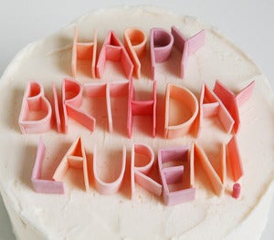 Image of Gum Paste Letters - 1"