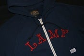 Image of WTaps '09 LAMF Hooded Zip-Up Sweatshirt S  Navy