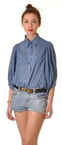 Image of Blue polka dot Mya shirt 1332