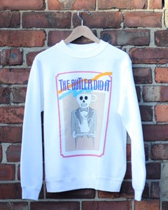 Image of The Butler Did It | White Sweatshirt