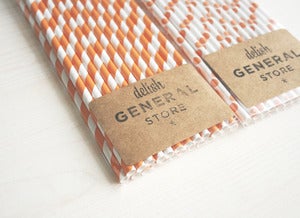 Image of Paper straws - POLKA DOTS & HEARTS!