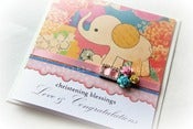Image of over the rainbow christening card