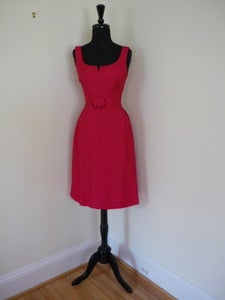 Image of 60s magenta cocktail dress