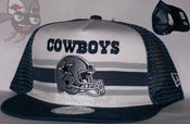 Image of Dallas Cowboys Two Tone Mesh Trucker Snapback Hat Cap