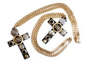 Image of Unisex Vintage button cross