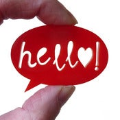 Image of "Hello" Brooch