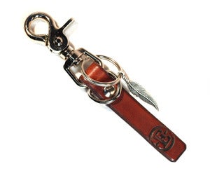 Image of Keyclip w/ Feather Charm